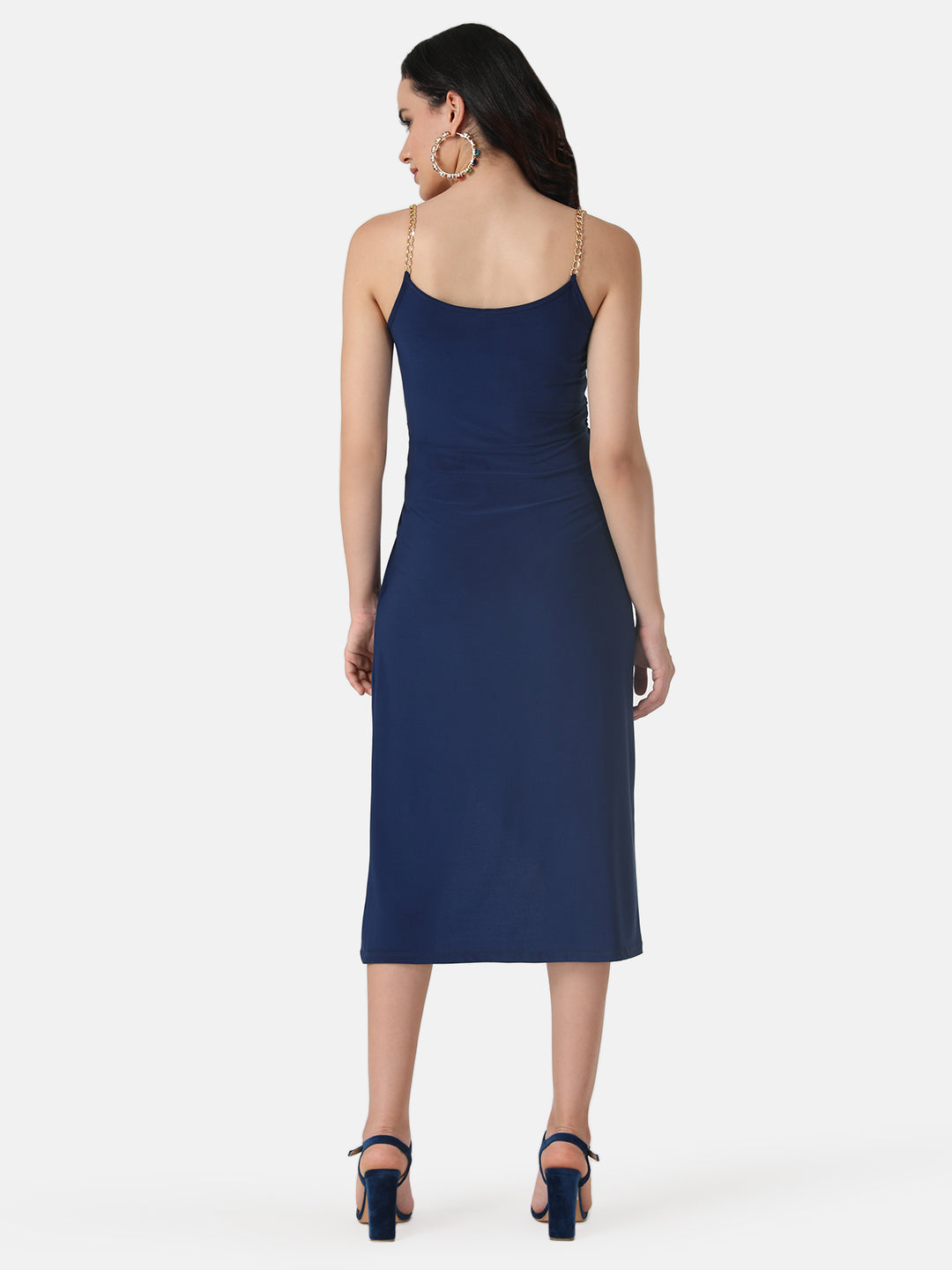Wrap Cowl Neck Mini Dress
