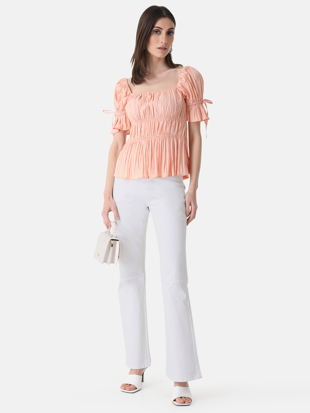 Pleated  Top With Smocking
