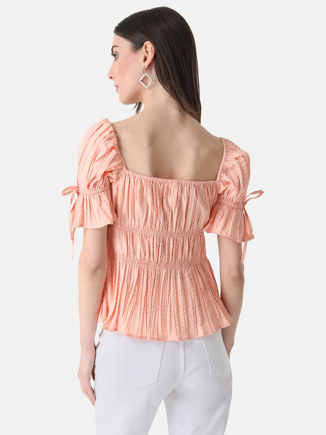 Pleated  Top With Smocking