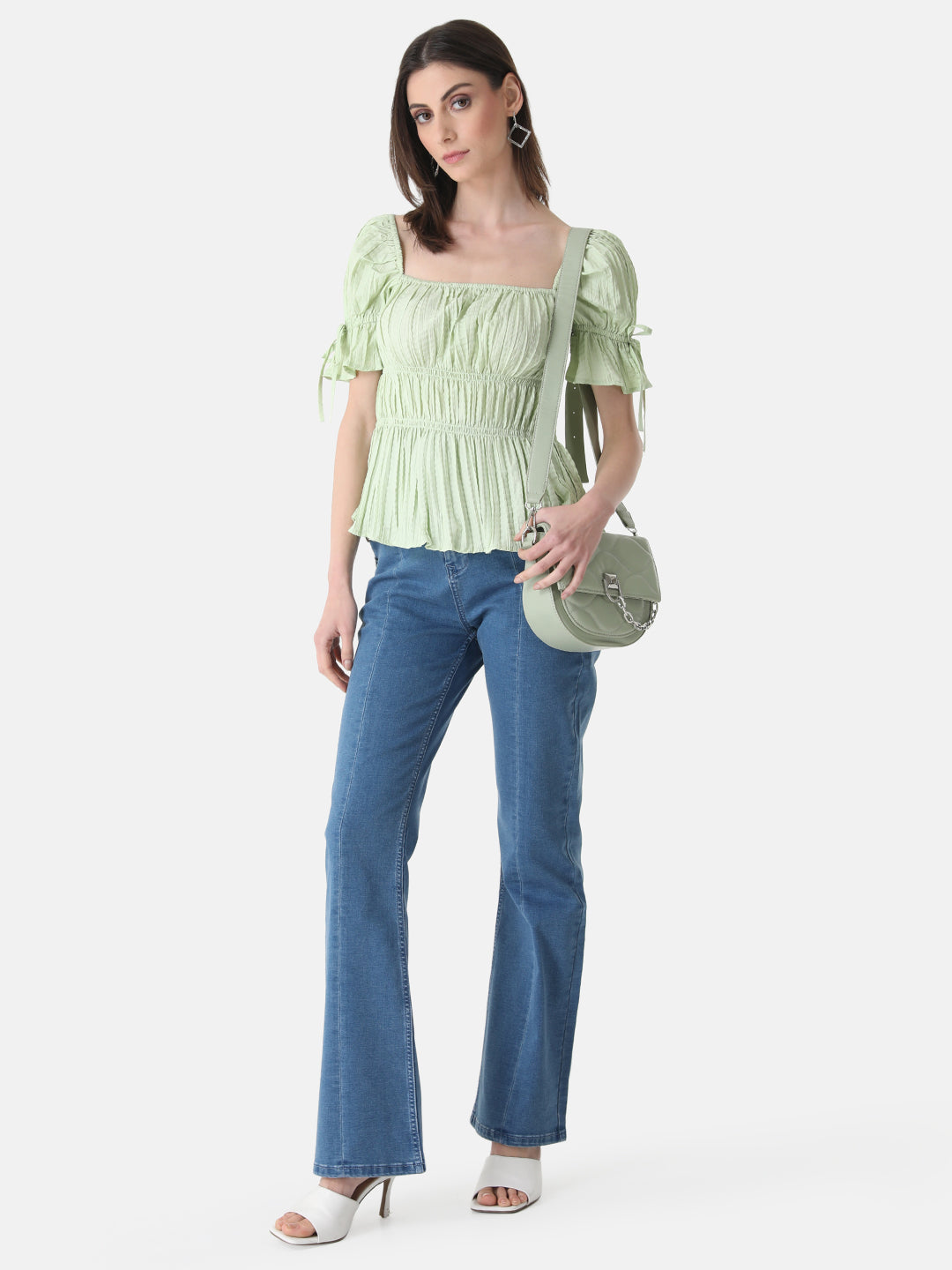 Pleated  Top With Smocking