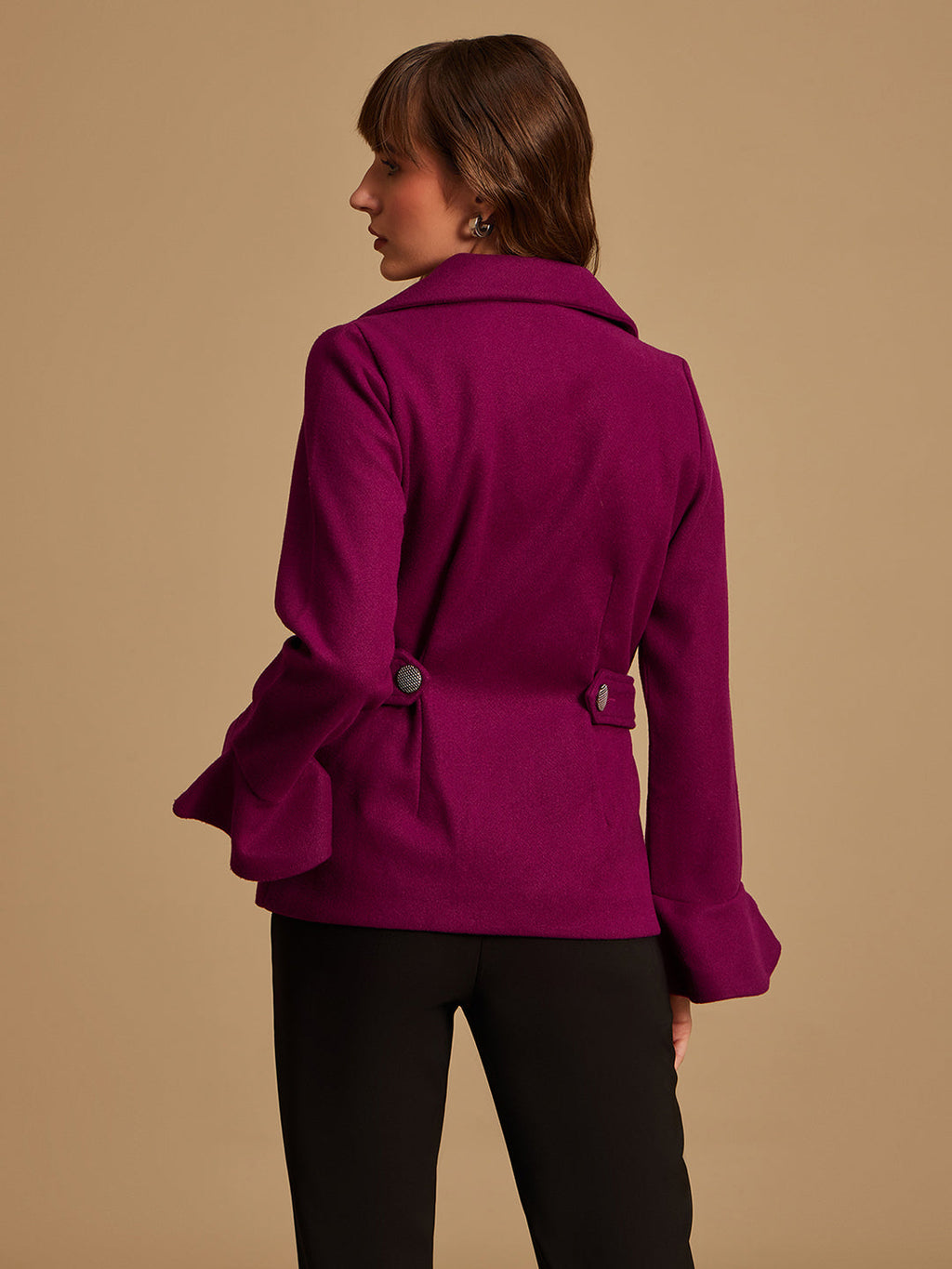 Jacket With Peplum Sleeves
