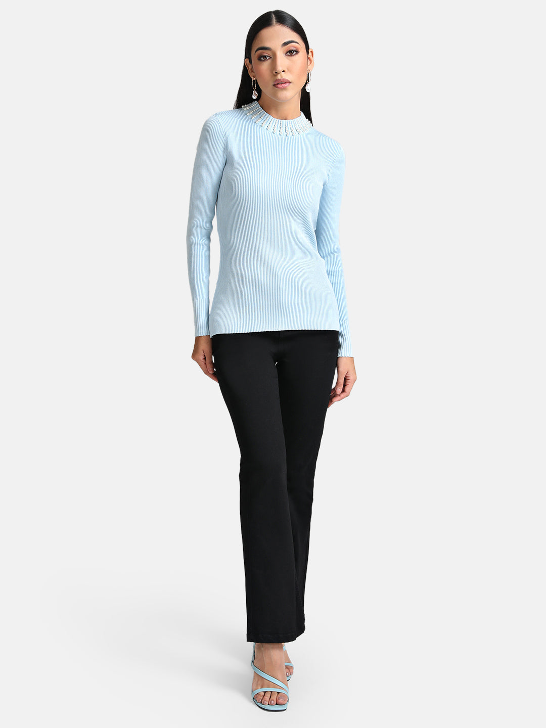 Embellished Turtle Neck Pullover