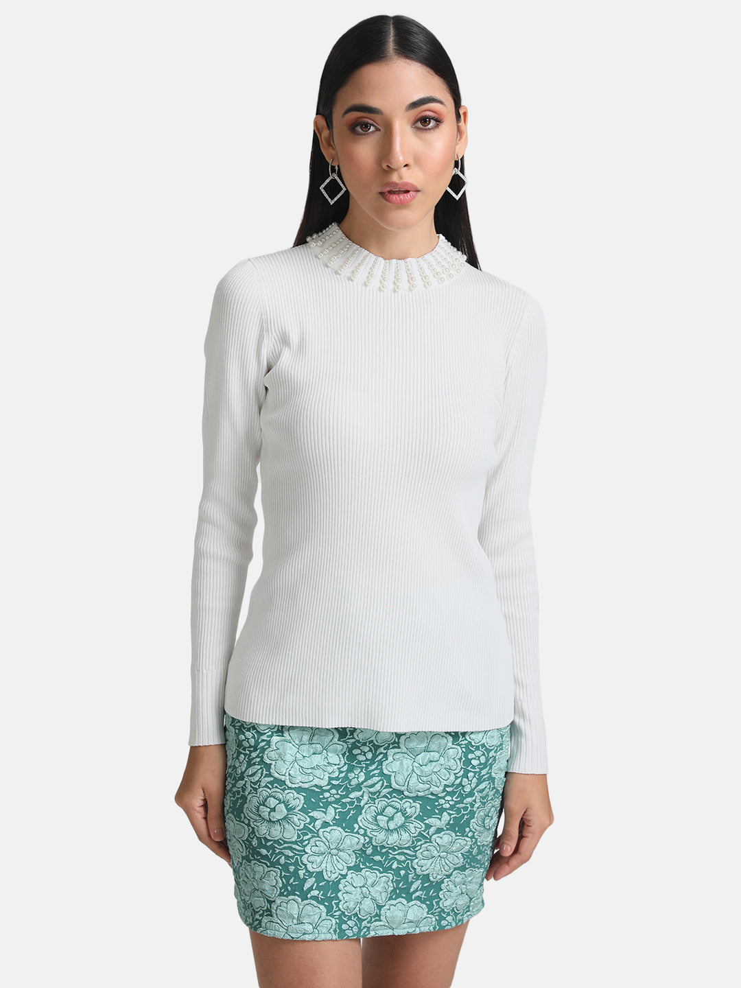 Embellished Turtle Neck Pullover