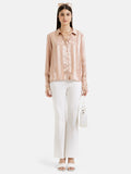 Self Stripe Satin Shirt