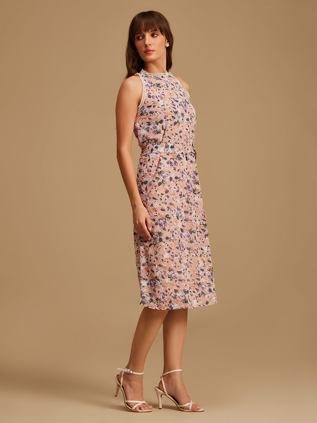 Halter Neck Midi Dress