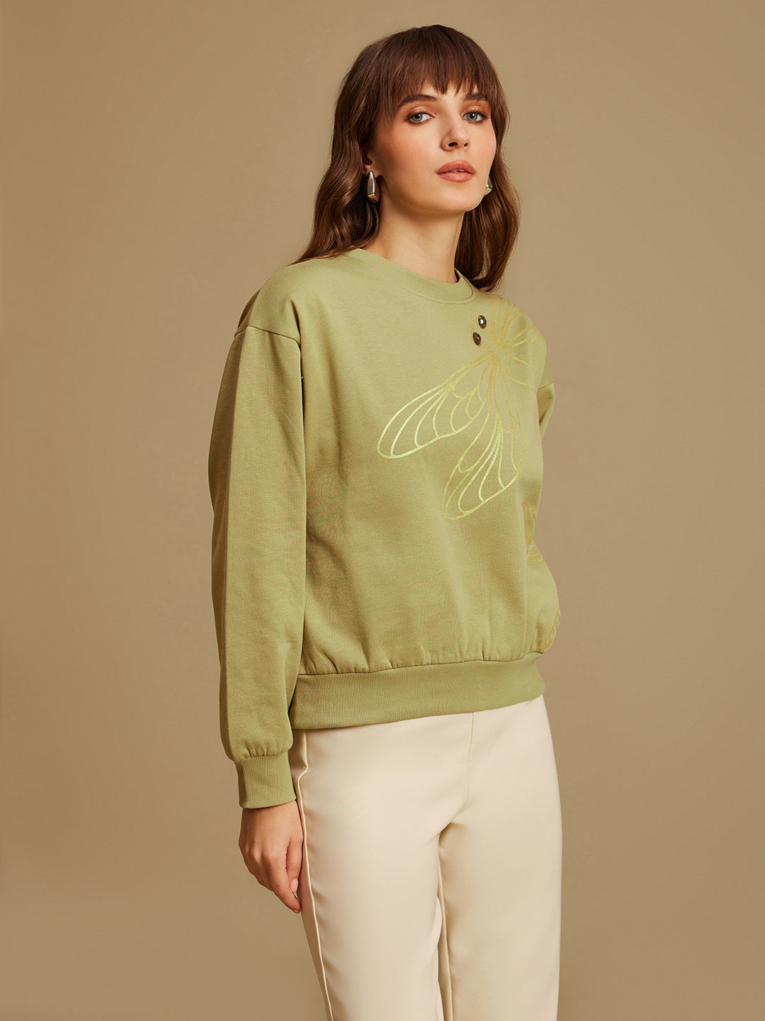 Embellished Dragonfly Sweatshirt